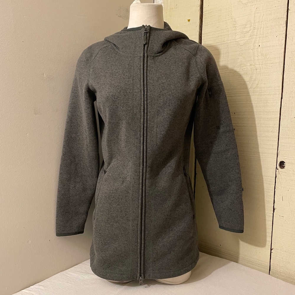 L.L.Bean‎ Womens Small Petite Full Zip Hoodie Jacket Sweater Knit Coat Winter